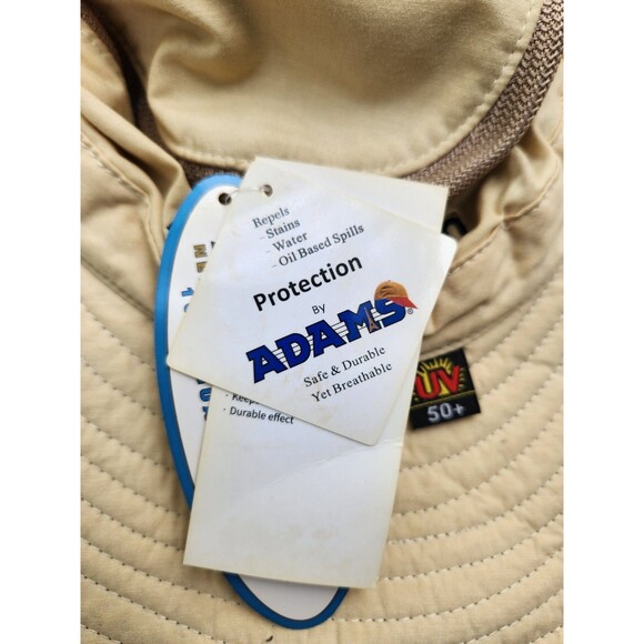 NWT Adams Sunblock 50+ UPF Bucket Wide Brim Sun Hat Cool Crown Mesh - Picture 3 of 16